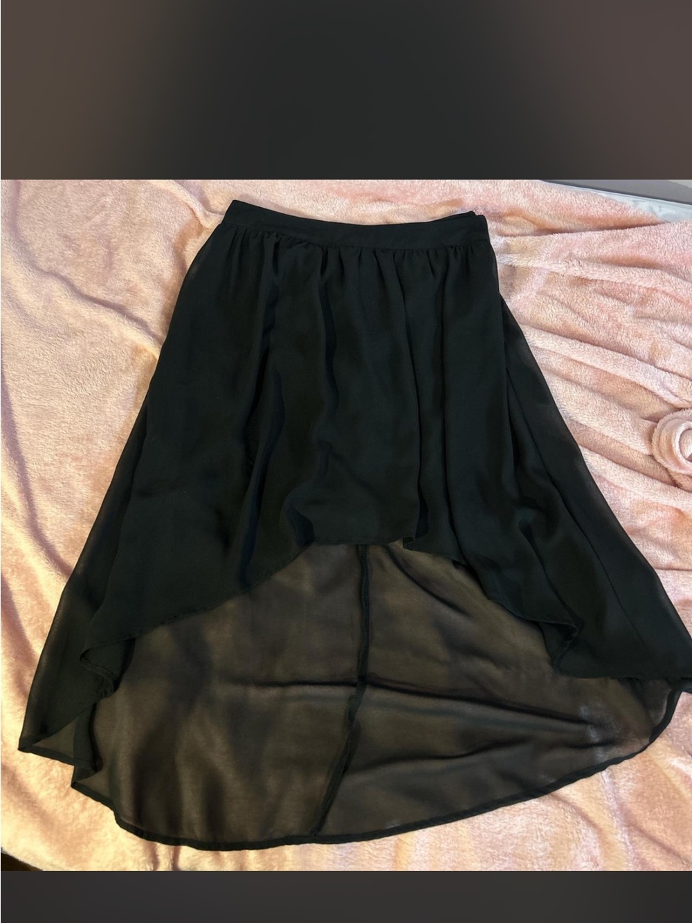 Elegant Black High-Low Skirt
